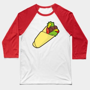 Tortilla Wrap Icon Baseball T-Shirt